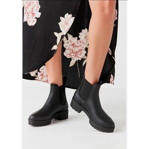 Jeffrey Campbell Cloudy Rain Boot in Black Size 8